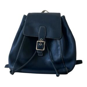 COACH Blue Leather Legacy Drawstring Backpack